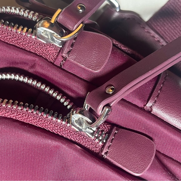 Quince Revive nylon crossbody bag, burgundy - Picture 4 of 8